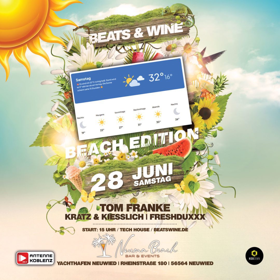 Beats & Wine – Beach Edition – bestes Wetter