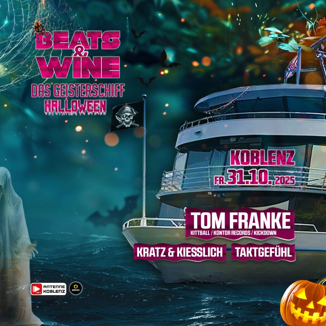 Beats & Wine das Geisterschiff an Halloween 9 Beats Wine Das Geisterschiff Halloween Koblenz InstaBeitrag V1 08 2025 2