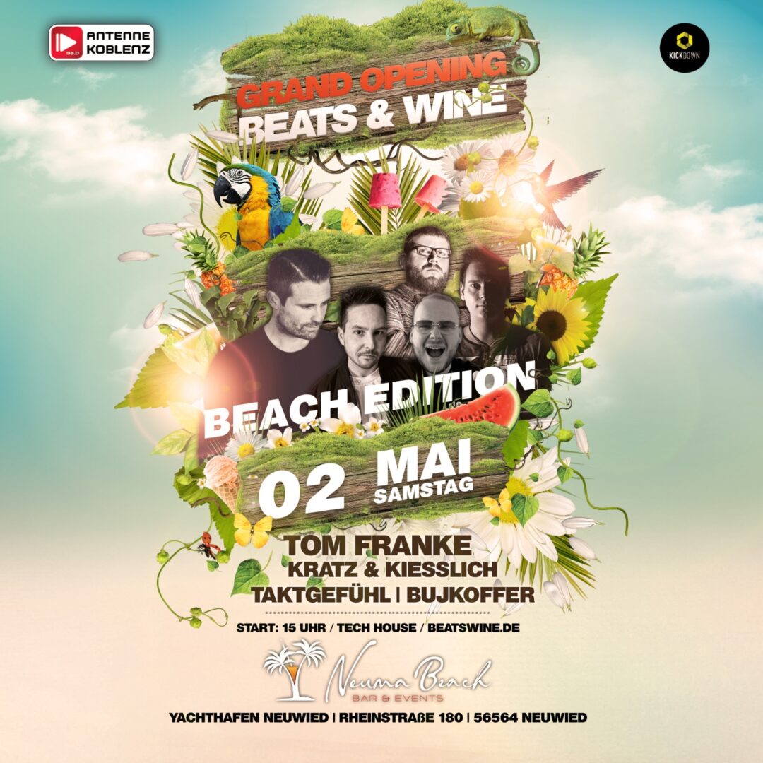 🌴 Beats & Wine – Beach Edition | Grand Opening 2026