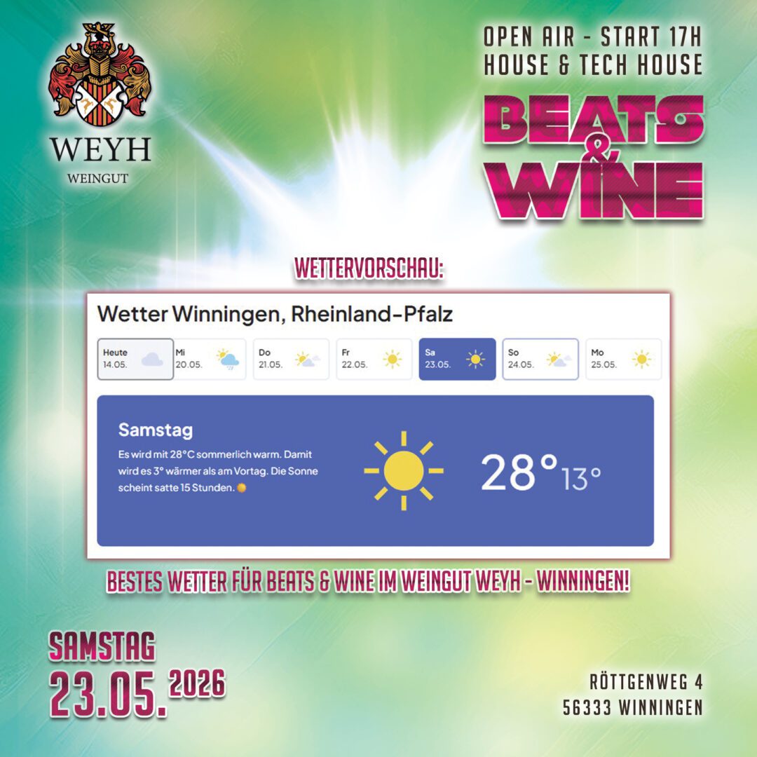 ☀️🍷 DER ERSTE WETTERTREND IST DA – UND ER SIEHT GRANDIOS AUS! 🌿🎶