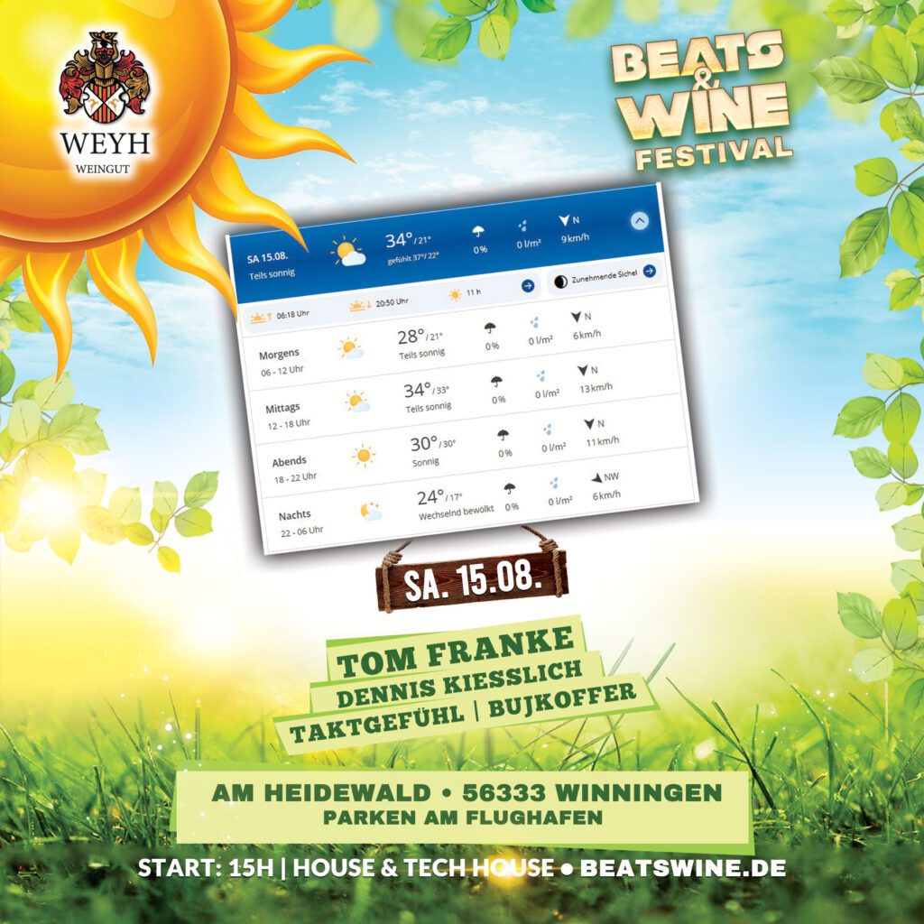 ☀️🍷 DAS WIRD EIN FESTIVALSAMSTAG!