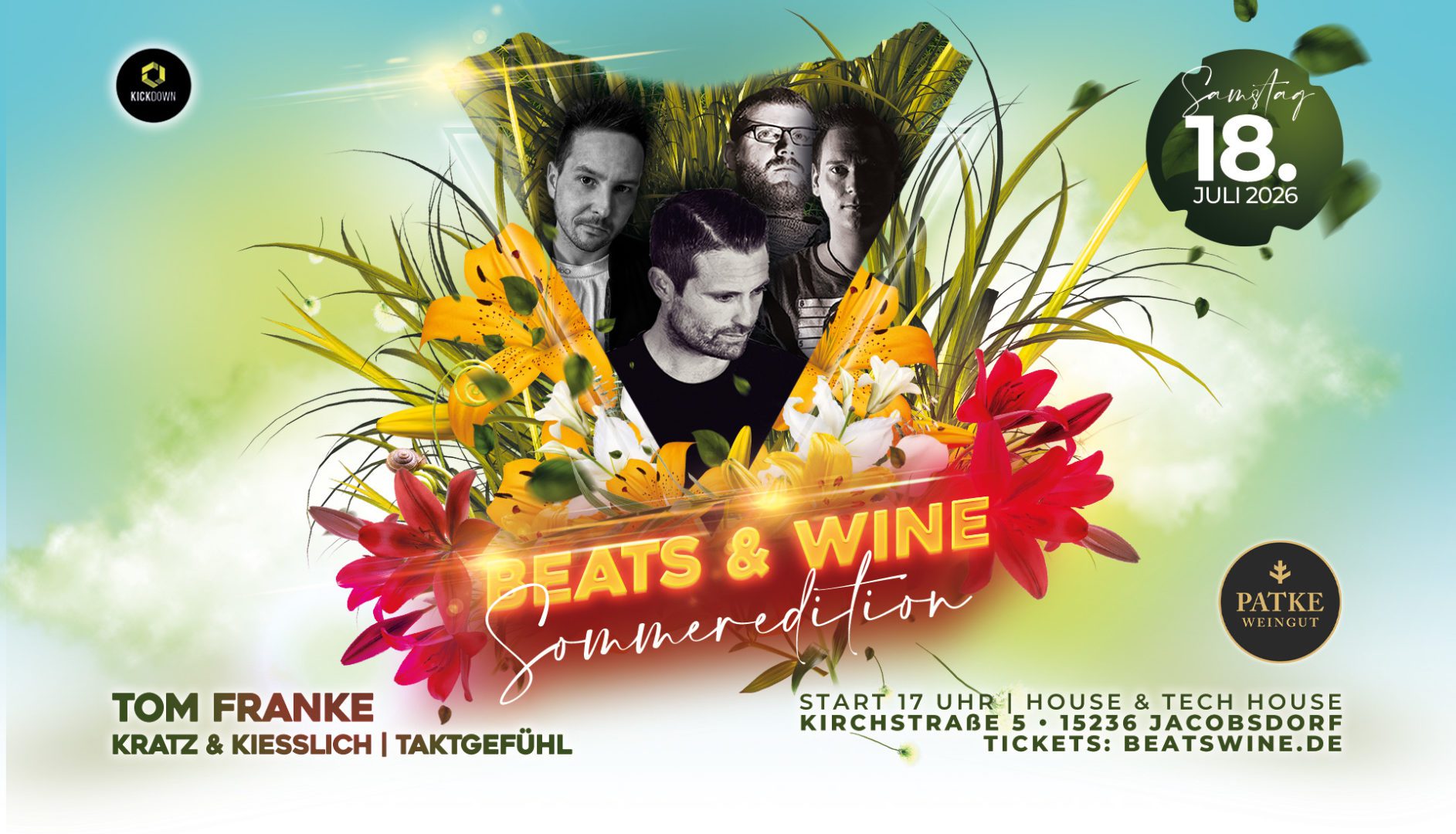 Sa. 18.07.2026 Beats Wine Weingut Patke Timeline